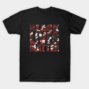 BLACK LIVES MATTER red camo T-Shirt